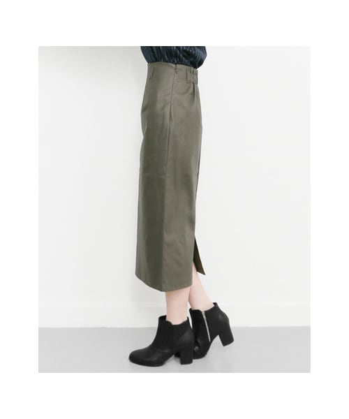 KBF（ケイビーエフ）の「コーティングミディスカート（スカート・レディース・KHAKI/BLACK・one）」の8枚目の写真