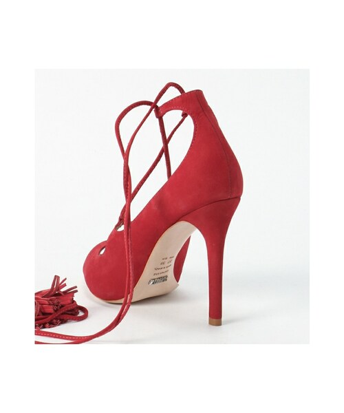 Noble(ノーブル)の「レースアップパンプス(シューズ・レディース・ベージュ/レッド・38/39)」の7枚目の写真