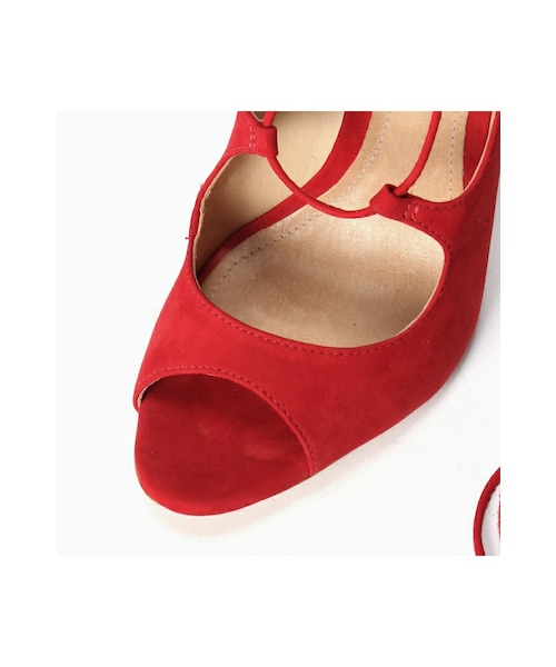 Noble(ノーブル)の「レースアップパンプス(シューズ・レディース・ベージュ/レッド・38/39)」の6枚目の写真