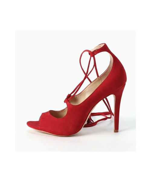 Noble(ノーブル)の「レースアップパンプス(シューズ・レディース・ベージュ/レッド・38/39)」の4枚目の写真