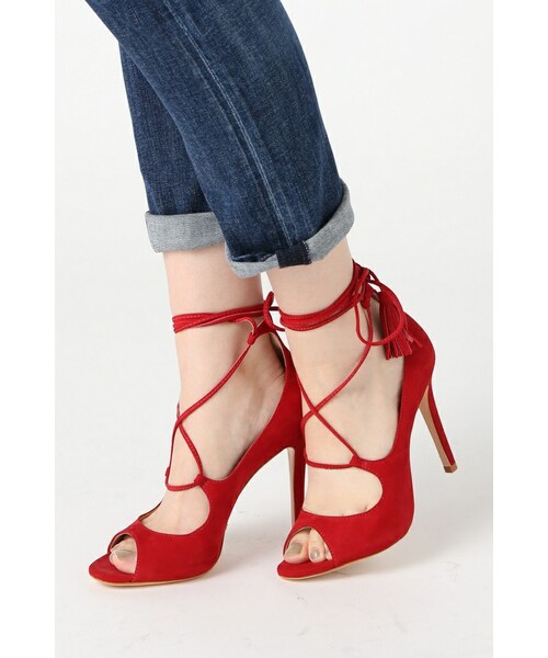 Noble(ノーブル)の「レースアップパンプス(シューズ・レディース・ベージュ/レッド・38/39)」の15枚目の写真