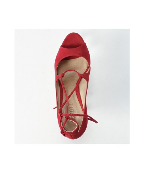 Noble(ノーブル)の「レースアップパンプス(シューズ・レディース・ベージュ/レッド・38/39)」の8枚目の写真