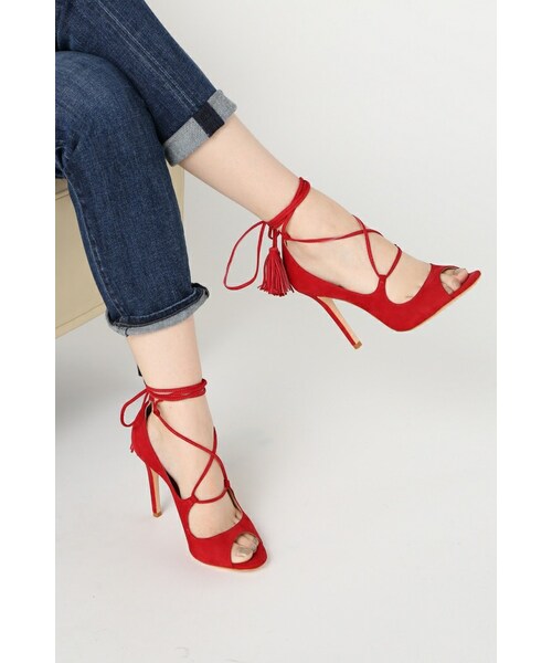 Noble(ノーブル)の「レースアップパンプス(シューズ・レディース・ベージュ/レッド・38/39)」の16枚目の写真