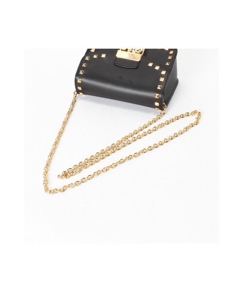 Spick & Span（スピックアンドスパン）の「IACUCCHスタッズミニショルダー（バッグ・レディース・ブラック/グリーン・フリー）」の5枚目の写真