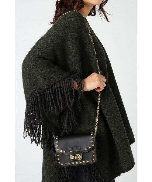 Spick & Span（スピックアンドスパン）の「IACUCCHスタッズミニショルダー（バッグ・レディース・ブラック/グリーン・フリー）」の14枚目の写真