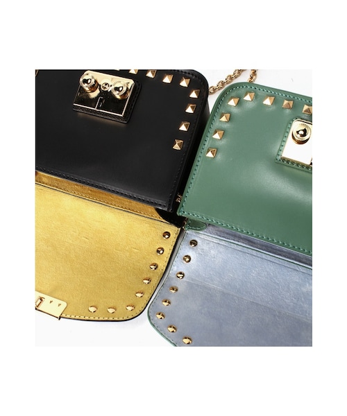 Spick & Span（スピックアンドスパン）の「IACUCCHスタッズミニショルダー（バッグ・レディース・ブラック/グリーン・フリー）」の13枚目の写真