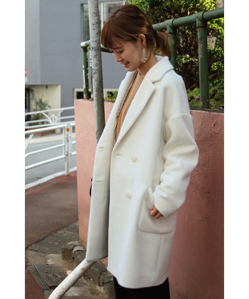 JOURNAL STANDARD relume（ジャーナルスタンダード　レリューム）の「《予約》シャギー オーバーコート◆（ジャケット/アウター・レディース・グレーA/ホワイト・フリー）」の10枚目の写真