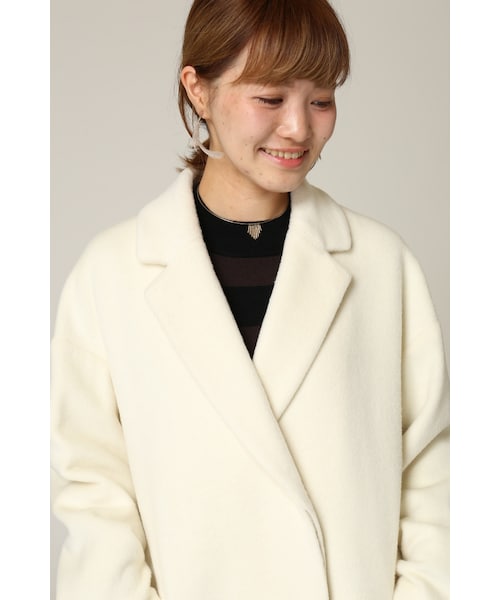 JOURNAL STANDARD relume（ジャーナルスタンダード　レリューム）の「《予約》シャギー オーバーコート◆（ジャケット/アウター・レディース・グレーA/ホワイト・フリー）」の14枚目の写真