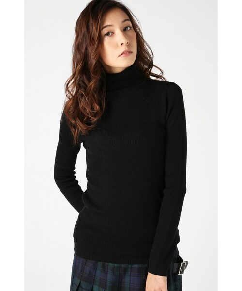 JOURNAL STANDARD（ジャーナルスタンダード）の「リブボーダー ムジ タートルネックプルオーバー◆（トップス・レディース・ブラック/グレー/ホワイト A/ナチュラル・フリー）」の19枚目の写真