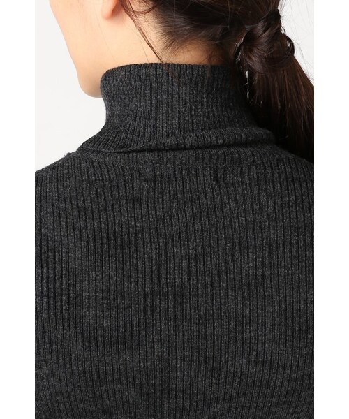JOURNAL STANDARD（ジャーナルスタンダード）の「リブボーダー ムジ タートルネックプルオーバー◆（トップス・レディース・ブラック/グレー/ホワイト A/ナチュラル・フリー）」の13枚目の写真