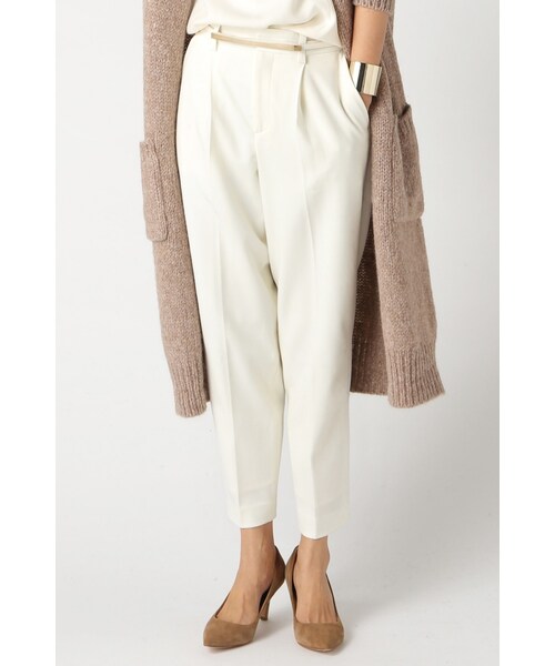 journal standard L'essage(ジャーナルスタンダードレサージュ)の「ウールサキソニーパンツ(パンツ・レディース・ブラック/ホワイト・36/38)」の2枚目の写真