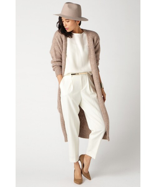 journal standard L'essage(ジャーナルスタンダードレサージュ)の「ウールサキソニーパンツ(パンツ・レディース・ブラック/ホワイト・36/38)」の4枚目の写真