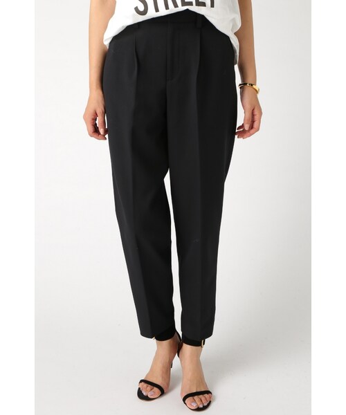 journal standard L'essage(ジャーナルスタンダードレサージュ)の「ウールサキソニーパンツ(パンツ・レディース・ブラック/ホワイト・36/38)」の5枚目の写真