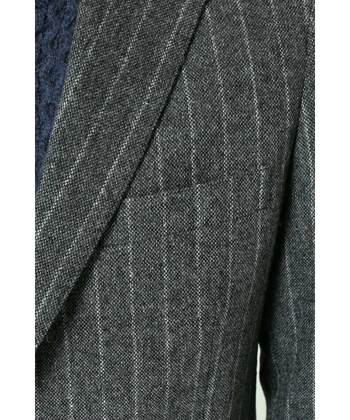 JOURNAL STANDARD（ジャーナルスタンダード）の「《予約》ホームスパンストライプ2Bジャケット◆（ジャケット/アウター・メンズ・グレーA/ネイビー A・S/M/L）」の8枚目の写真