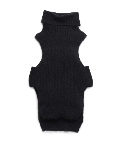 SNIDEL（スナイデル）の「アンゴラサイドオープンニットプルオーバー（ニット・レディース・BEG/BLK・F）」の2枚目の写真