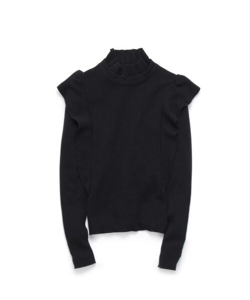 SNIDEL(スナイデル)の「フリルデザインニットプルオーバー(ニット・レディース・IVR/KKI/BLK・F)」の3枚目の写真