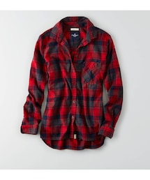 American Eagle | AEOボーイフレンドフランネルシャツ(シャツ/ブラウス)