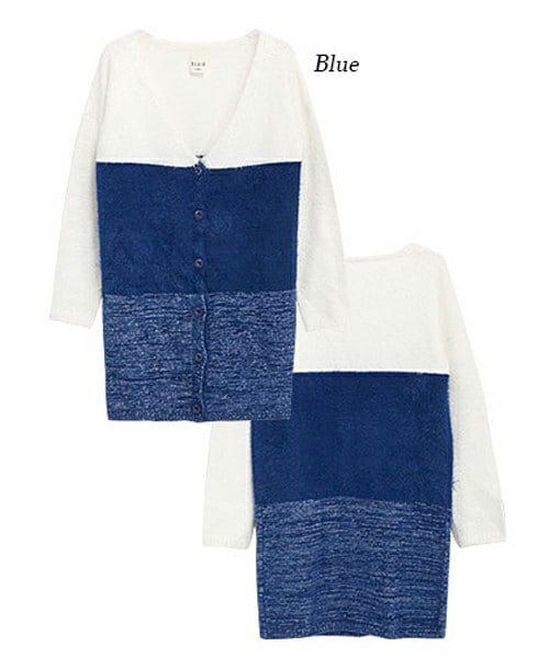 BLAIR by MOERY（ブレア）の「グラデシャギーニットカーディガン（カーディガン/ボレロ・レディース・ブラック/ブルー/レッド・FREE）」の2枚目の写真