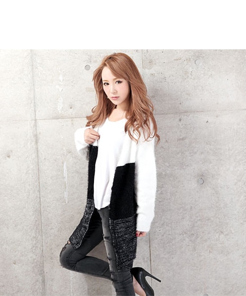 BLAIR by MOERY（ブレア）の「グラデシャギーニットカーディガン（カーディガン/ボレロ・レディース・ブラック/ブルー/レッド・FREE）」の9枚目の写真