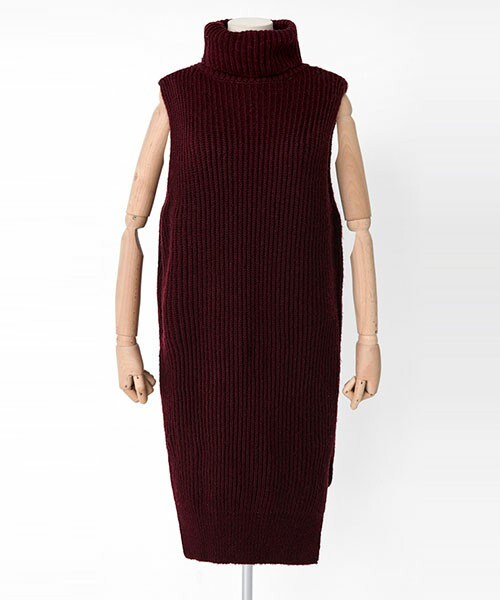 DHOLIC（ディーホリック）の「タートルネックロングニットベスト（ベスト・レディース・グレー/ネイビー/ワイン・FREE）」の3枚目の写真