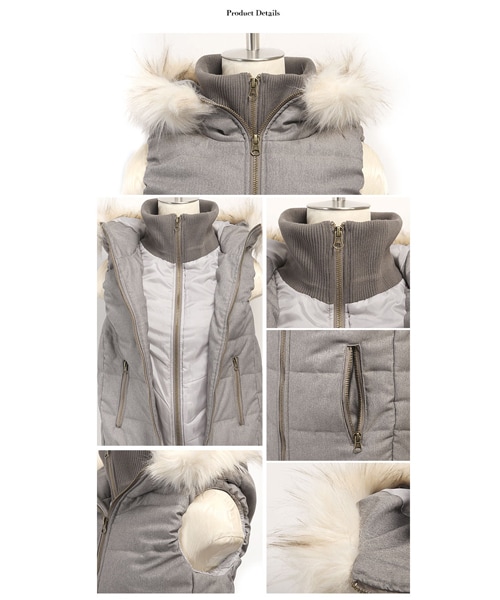 BLAIR by MOERY（ブレア）の「中綿ベスト（ダウンベスト・レディース・グレージュ/ブラック/ホワイト・FREE）」の16枚目の写真