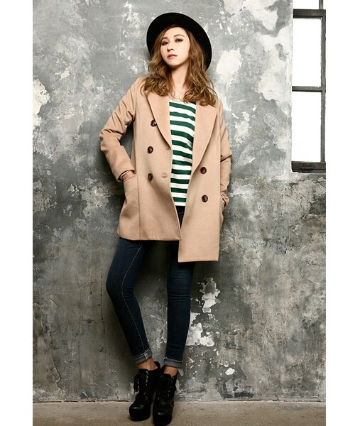 BLAIR by MOERY(ブレア)の「ボーダーロングTシャツ(Tシャツ/カットソー・レディース・グリーン/グレー/ブラック・FREE)」の12枚目の写真