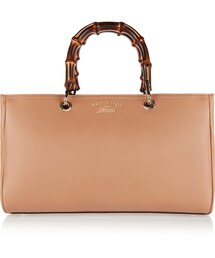GUCCI | Gucci Bamboo Shopper Medium Textured-Leather Tote(トートバッグ)