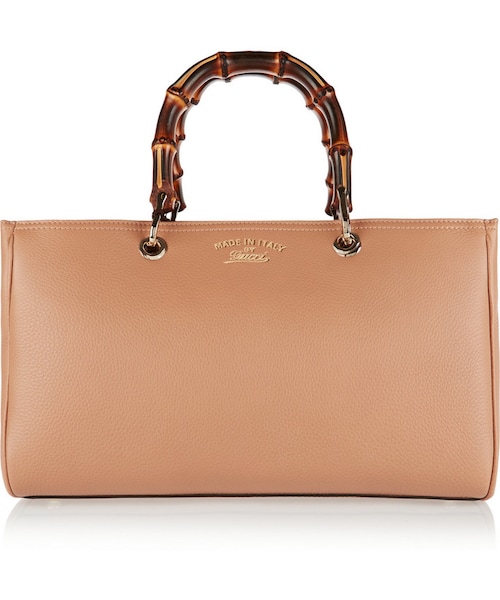 GUCCI(グッチ)の「Gucci Bamboo Shopper Medium Textured-Leather Tote(トートバッグ・レディース・Beige・One Size)」の1枚目の写真