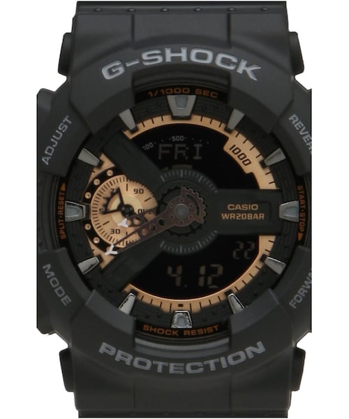 G-SHOCK（ジーショック）の「G-Shock GA-110RG-1A（アナログ腕時計・レディース・Black・one size）」の2枚目の写真