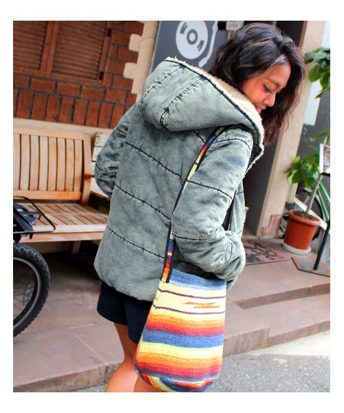 ANAP（アナップ）の「ケミカルウオッシュデニム×ボアジャケット（ジャケット/アウター・レディース・ブルー・one size）」の3枚目の写真