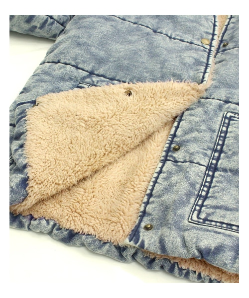 ANAP（アナップ）の「ケミカルウオッシュデニム×ボアジャケット（ジャケット/アウター・レディース・ブルー・one size）」の6枚目の写真