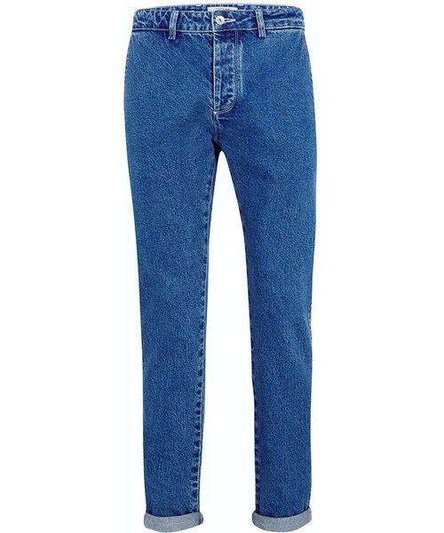 TOPMAN（トップマン）の「Blue Denim Chinos（デニムパンツ・メンズ・Blue・28S/30S/32S/30R/32R/32L/34L/36L）」の4枚目の写真