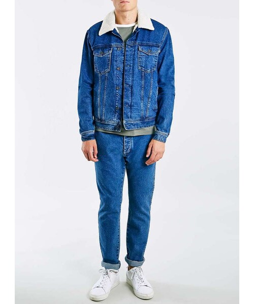 TOPMAN（トップマン）の「Blue Denim Chinos（デニムパンツ・メンズ・Blue・28S/30S/32S/30R/32R/32L/34L/36L）」の2枚目の写真