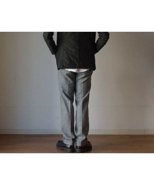 SAINT JAMES（セントジェームス）の「【完売御礼】arbre アルブル WOOL FLANNEL DRESS PANTS ウールフラノドレスパンツ L.GRY ライトグレー（スラックス・メンズ・その他）」の3枚目の写真