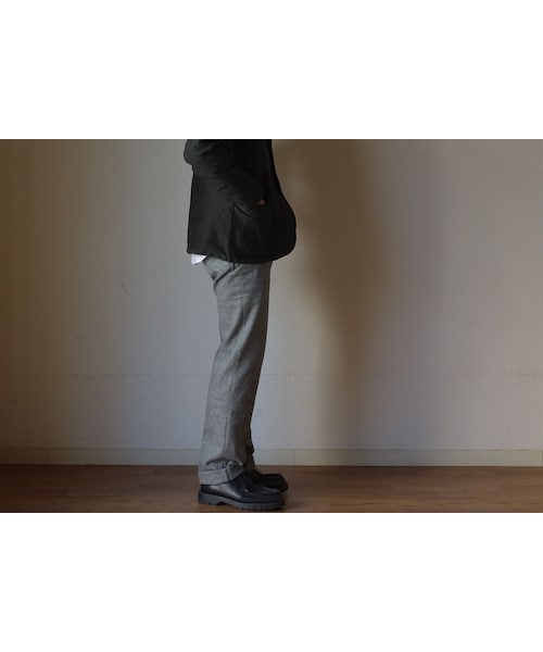 SAINT JAMES（セントジェームス）の「【完売御礼】arbre アルブル WOOL FLANNEL DRESS PANTS ウールフラノドレスパンツ L.GRY ライトグレー（スラックス・メンズ・その他）」の4枚目の写真