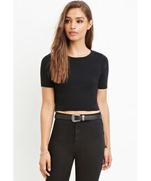 FOREVER 21 | FOREVER 21 Ribbed Knit Cropped Sweater(ニット/セーター)