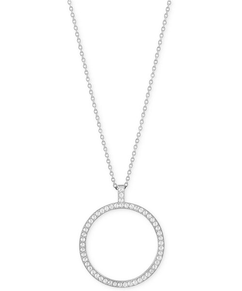 SWAROVSKI（スワロフスキー）の「Swarovski Shine Long Circle Pendant Necklace（ネックレス・レディース・Silver・One Size）」の2枚目の写真