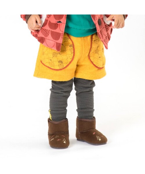 Petit jam（プチジャム）の「【秋おすすめ】森の刺繍ポケットショートパンツ（パンツ・キッズ・ブルー/イエロー・90/100/110/120/130）」の2枚目の写真