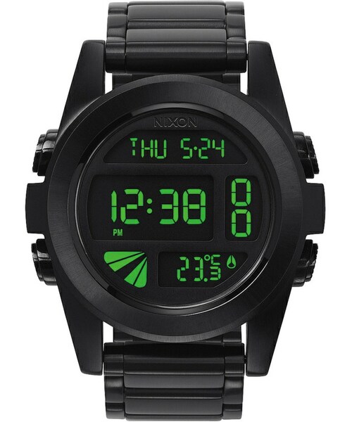 NIXON（ニクソン）の「All Black/Green Unit SS Watch（）」 - WEAR