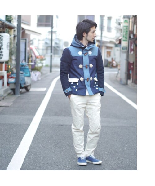 NIRAME.CO(ニラメッコ)の「ジャングルジムだっふる。 デニム ドット(ダッフルコート・メンズ・その他)」の4枚目の写真