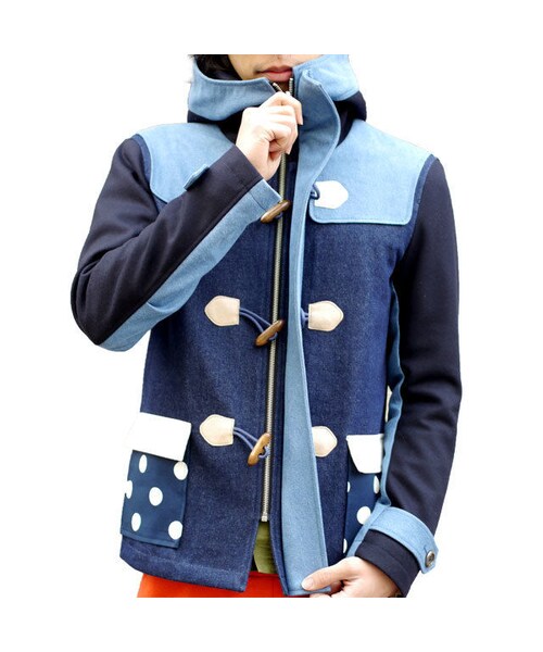 NIRAME.CO(ニラメッコ)の「ジャングルジムだっふる。 デニム ドット(ダッフルコート・メンズ・その他)」の9枚目の写真