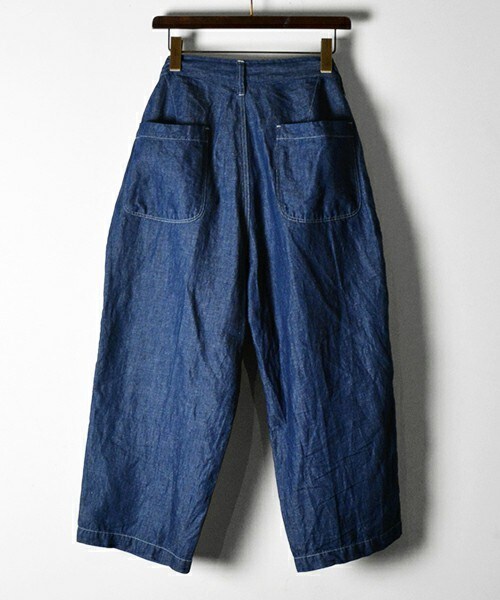 Johnbull Private labo（ジョンブルプライベートラボ）の「ワイドイージーパンツ（デニムパンツ・メンズ・ホワイト系その他/インディゴブルー・SMALL/MEDIUM/LARGE）」の8枚目の写真