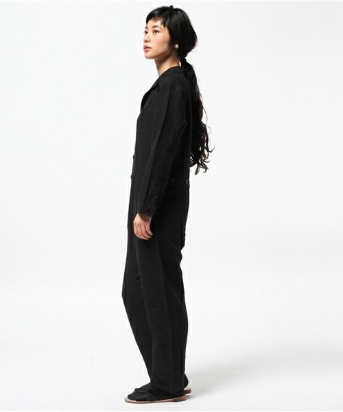 Johnbull Private labo（ジョンブルプライベートラボ）の「リネンジャンプスーツ（つなぎ/オールインワン・レディース・ブラウン系その他/ブラック・MEDIUM）」の7枚目の写真