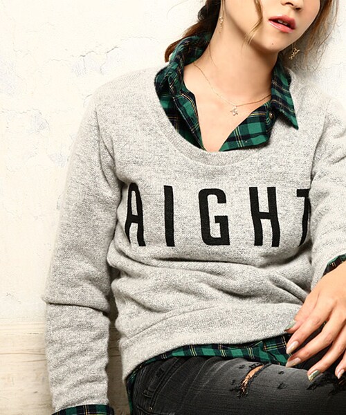 BLAIR by MOERY（ブレア）の「ロゴニットソー（ニット/セーター・レディース・グレー/ホワイト/ブルー/ブラック・FREE）」の11枚目の写真