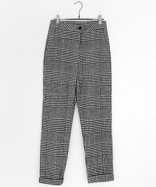 DHOLIC（ディーホリック）の「グレンチェックハイウエストスリムスラックス（スラックス・レディース・ピンクトーン/ブラックトーン・S/M）」の2枚目の写真