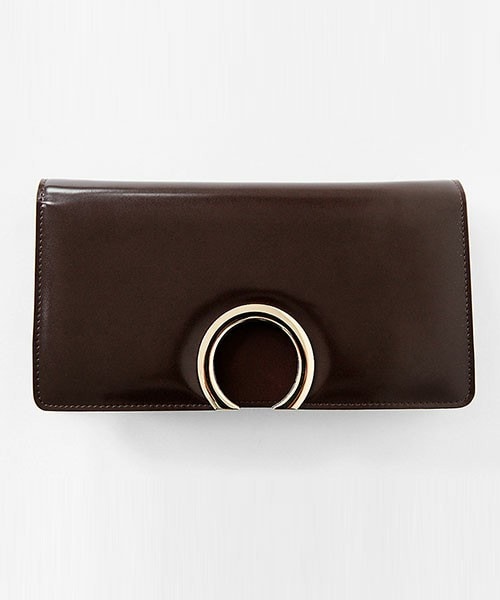 DHOLIC(ディーホリック)の「ツーマテリアルメタリックポイントスクエアーバッグ(クラッチバッグ・レディース・カーキ/ブラウン/ブラック/ベージュ/ワイン・ONE)」の3枚目の写真