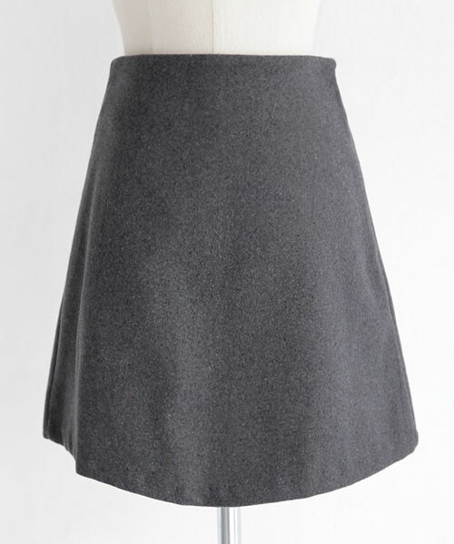 DHOLIC（ディーホリック）の「ウール混Aラインミニスカート（スカート・レディース・ブラウン/レッド/ブラック/ブラックグレー/ダークブルー・S/M）」の3枚目の写真