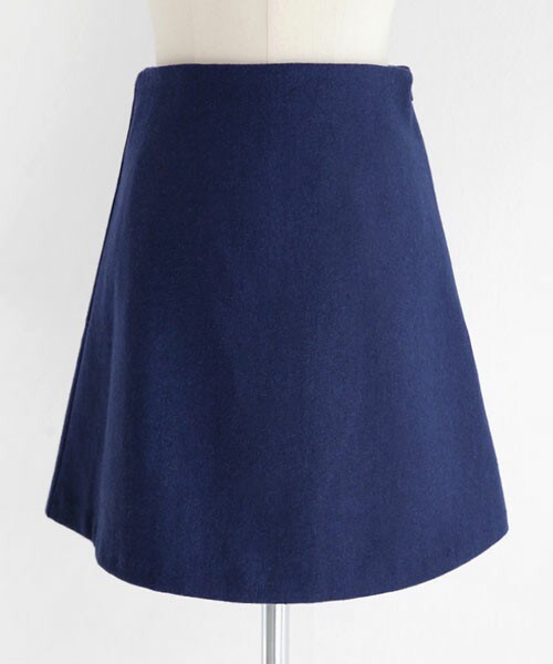 DHOLIC（ディーホリック）の「ウール混Aラインミニスカート（スカート・レディース・ブラウン/レッド/ブラック/ブラックグレー/ダークブルー・S/M）」の4枚目の写真