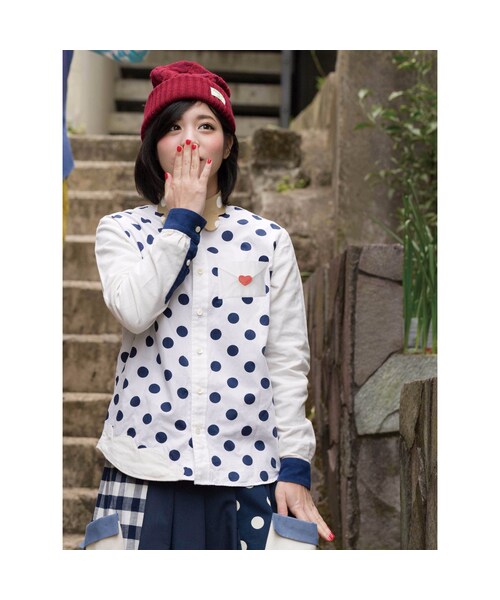 NIRAME.CO（ニラメッコ）の「お手伝いスカート　チェック✖️デニム（スカート・レディース・その他）」の6枚目の写真