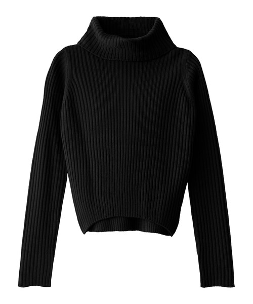 GRL（グレイル）の「タートルネックニットトップス（ニット/セーター・レディース・オフホワイト/ブラック・M）」の2枚目の写真